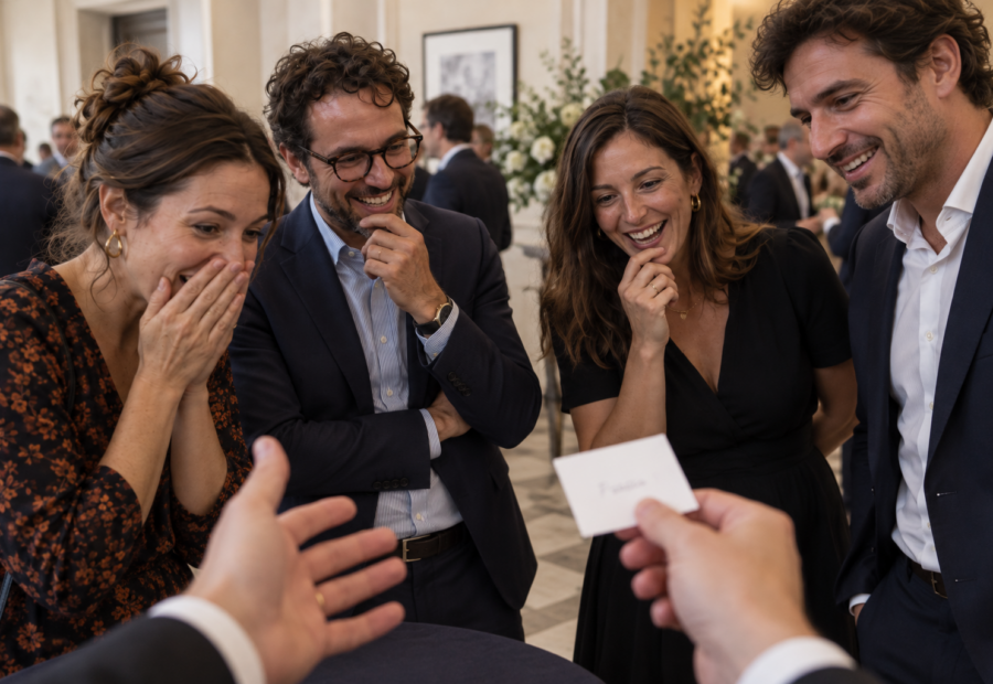 Éclats de rire autour d’un tour de magie