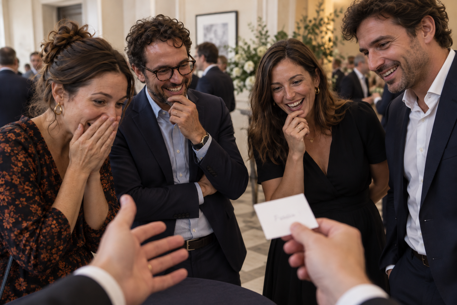Éclats de rire autour d’un tour de magie